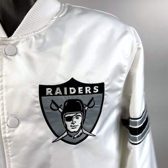 LAS VEGAS RAIDERS Starter WHITE Jacket M L XL 2X - Picture 6 of 9